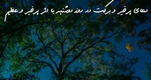 دعای پرخیر و برکت در روز دوشنبه با اثر پرخیر و عظیم